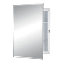 Nutone 781037B Recess Mount Cabinet - Frameless Mirror with 1/2"